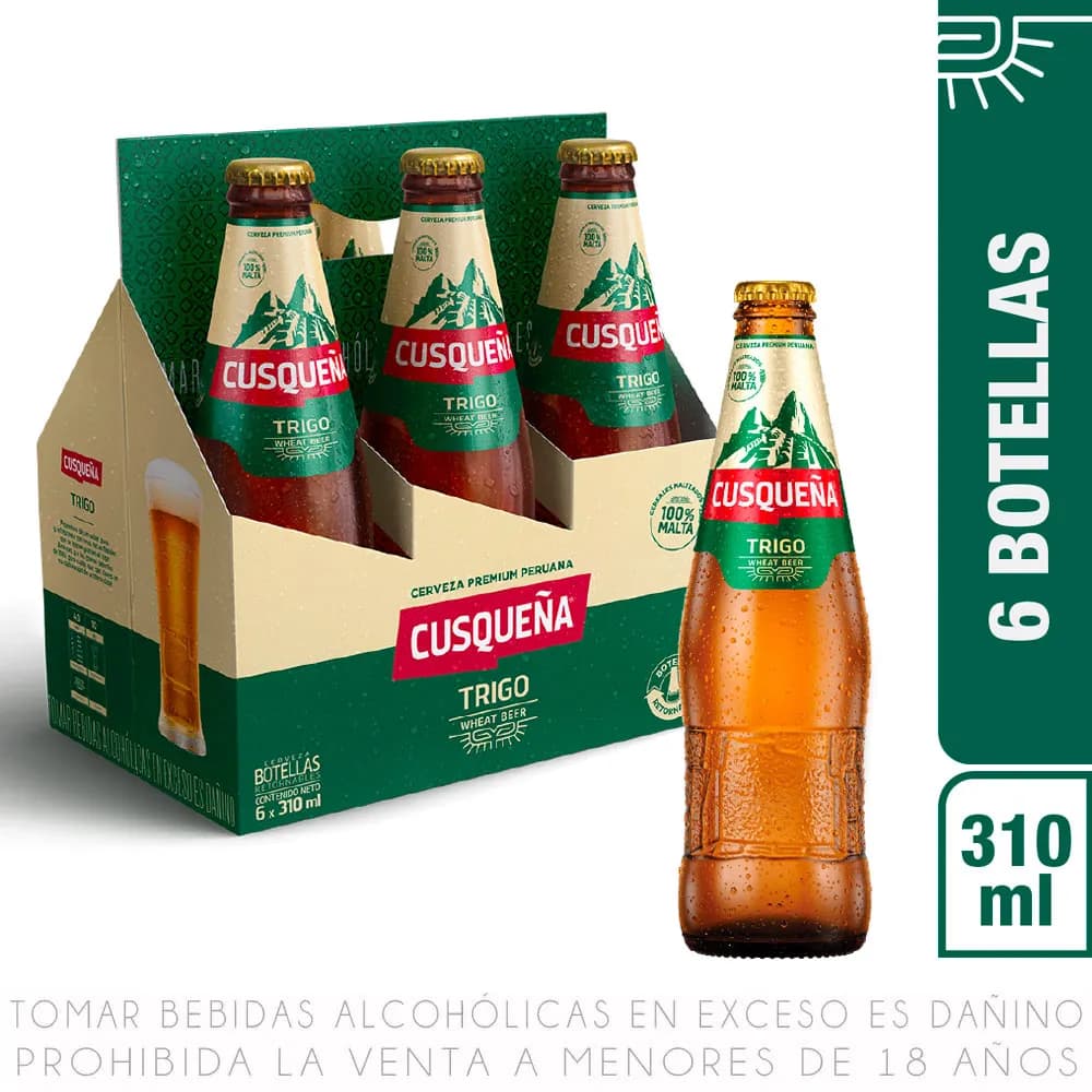 Sixpack Cusqueña Trigo 310 ml 