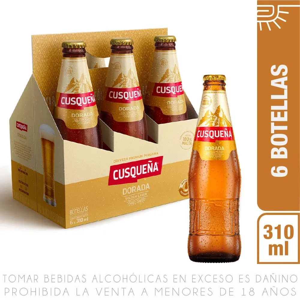 Cusqueña Dorada Botella 310 ml Sixpack
