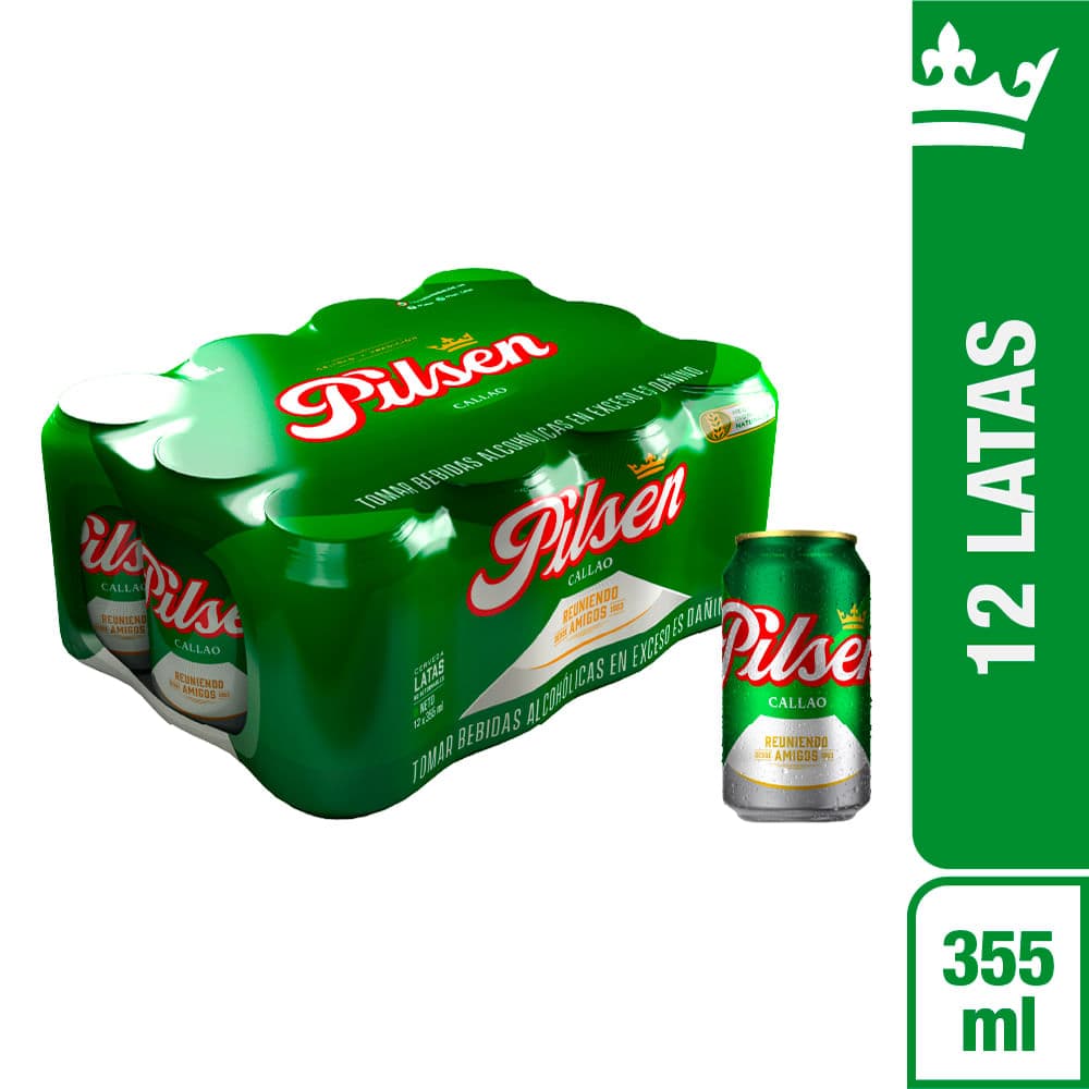 Pilsen cerveza en lata twelve pack