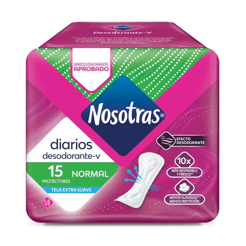 Protectores Diarios Nosotras - 15 und desodorante 
